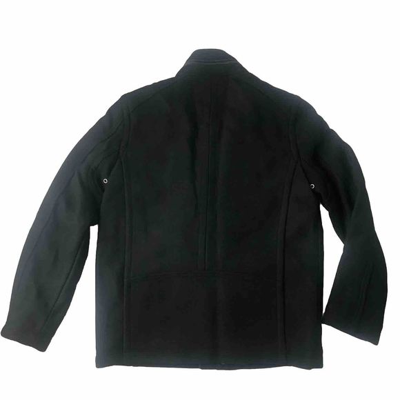 Cole Haan Men's Black Melton Wool Trucker Jacket Small NWT - Picture 2 of 16